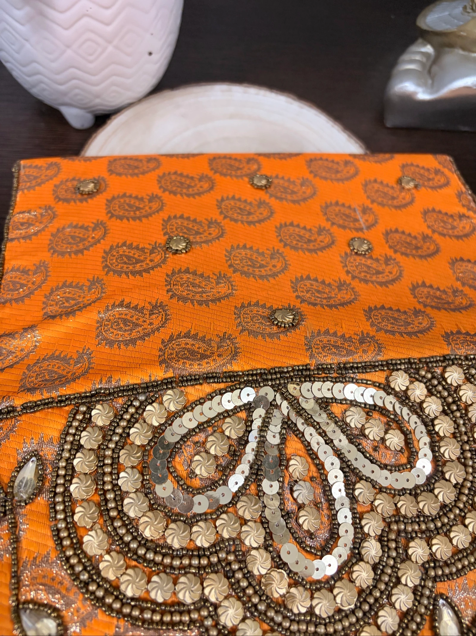 Orange and Gold Bohemian Bag – photo 3